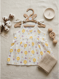 KNOTTED FROCK | YELLOW DAISY