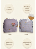 MUSLIN RAI PILLOW |  BLUE TEDDY