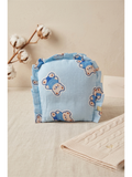 MUSLIN RAI PILLOW |  LIGHT BLUE TEDDY