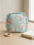 MUSLIN RAI PILLOW |  LIGHT GREEN UNICORN
